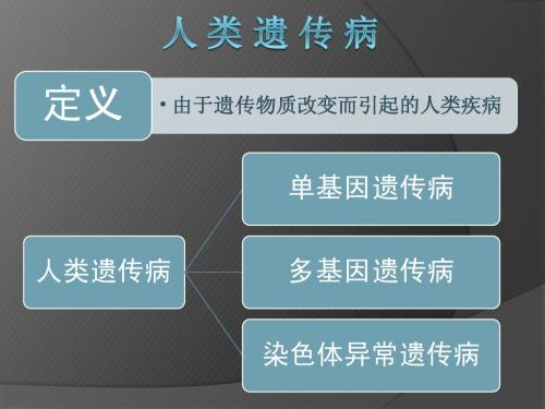 高中生物课件——人类遗传病