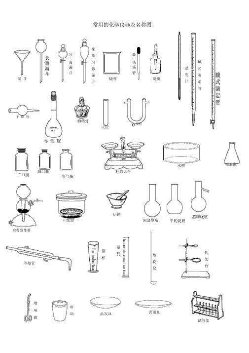 高中化学仪器名称与用途