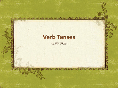 Verb Tenses