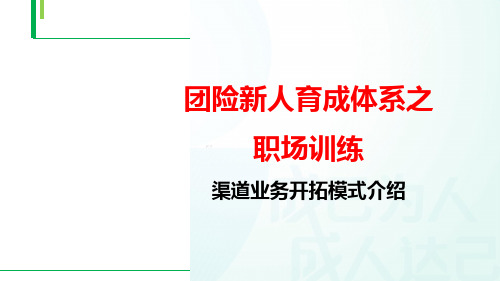 团险渠道业务开拓模式介绍49页