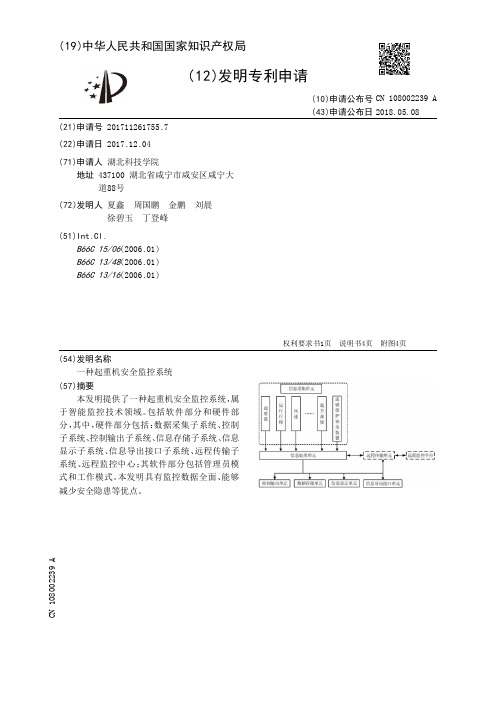 一种起重机安全监控系统[发明专利]