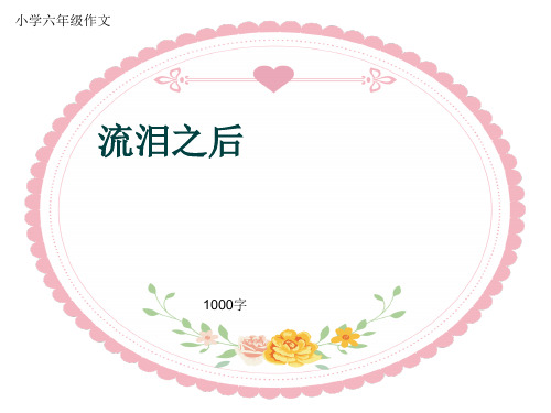 小学六年级作文《流泪之后》1000字(共11页PPT)