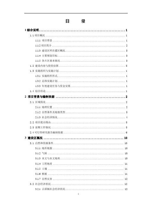 山东省某地高标准基本农田可行性研究报告