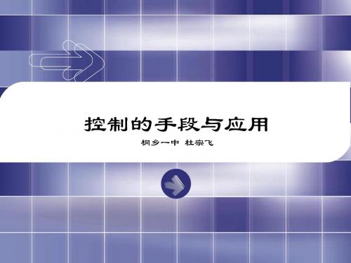 技术与设计2  4.1 控制的手段与应用