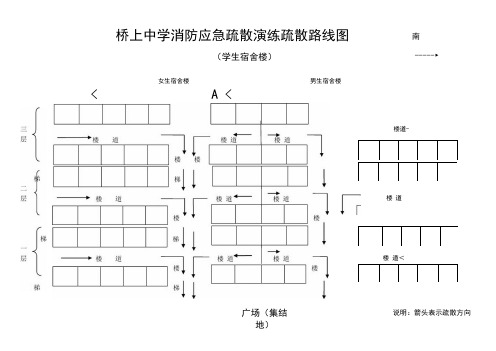 消防应急疏散演练疏散路线图