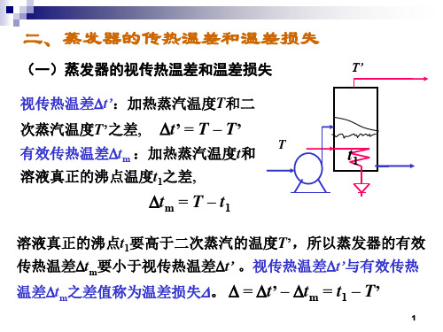 蒸发过程的温差损失