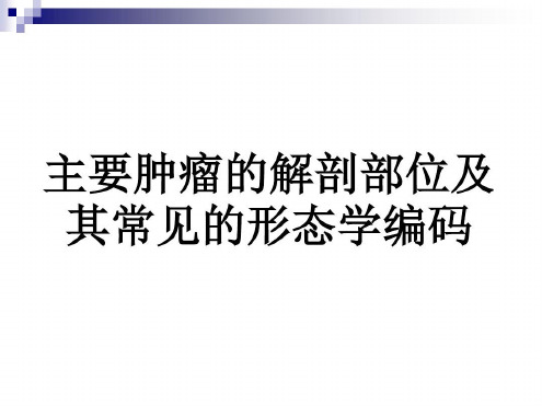 主要肿瘤的解剖部资料-2023年学习资料