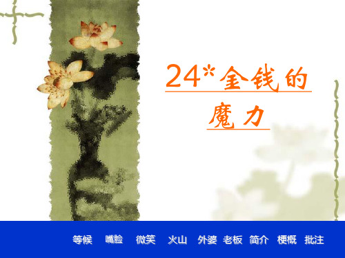 24课金钱的魔力课件.ppt