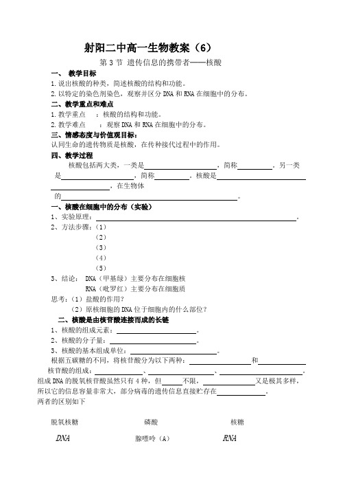 射阳二中高一生物教案6