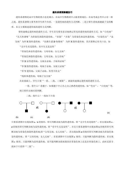 解题技巧29遗传系谱图解题技巧