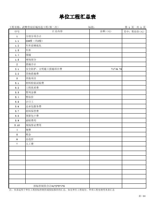 武警营房区域改造工程(第二次)