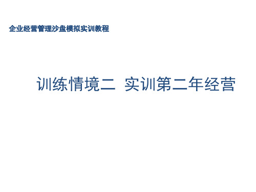 企业经营管理沙盘模拟实训教程训练情境二 实训第二年经营