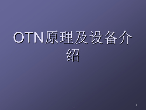 OTN原理及设备介绍ppt课件