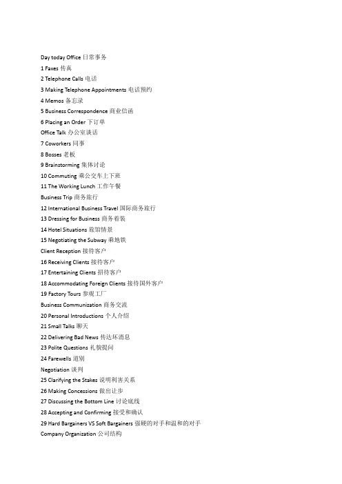 商务英语情景对话100主题-真正完整版