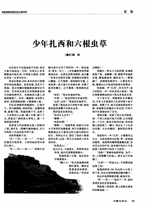 少年扎西和六根虫草