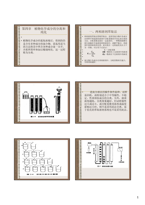 第四章 植物化学成分的分离和纯化