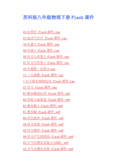 苏科版八年级物理下册Flash课件
