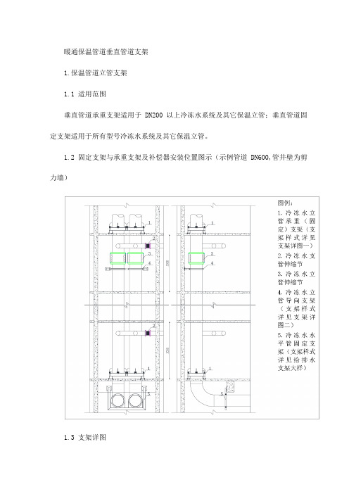 暖通保温管道垂直管道支架