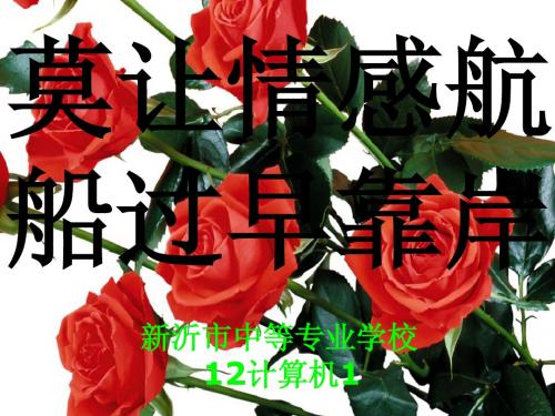 早恋主题班会课件