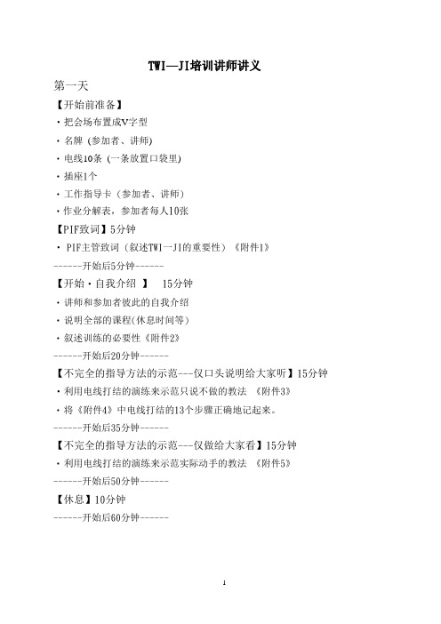 TWI-JI讲师讲义