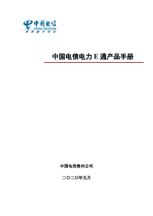 中国电信电力E通产品手册