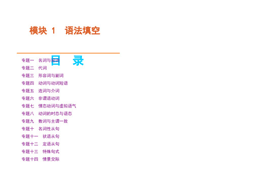 高考英语二轮模块专题复习课件-语法填空新课标湖南省