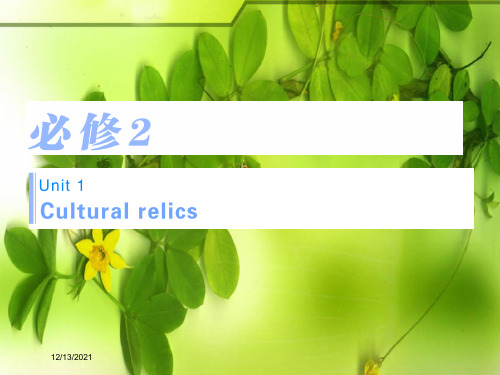 高考英语一轮复习 unit 1 cultural relics知识点复习讲解课件 