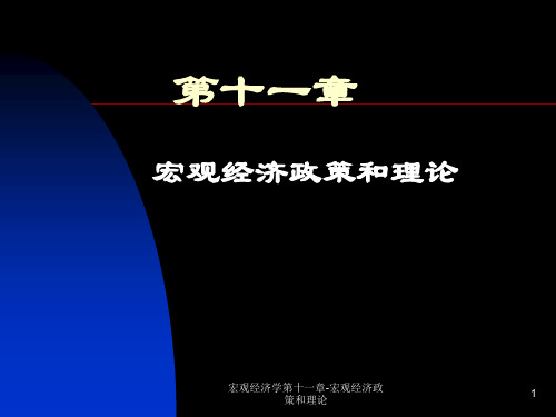 宏观经济学第十一章-宏观经济政策和理论课件