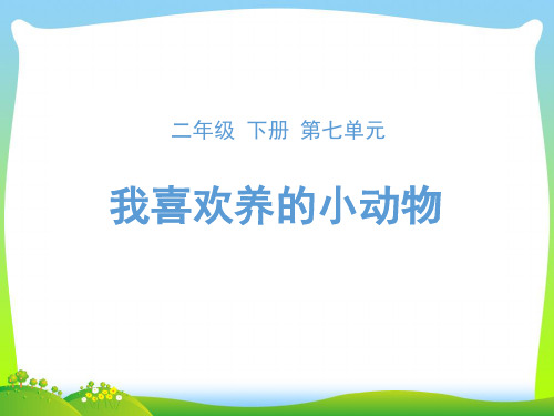 【新】人教部编版二年级下册语文课件-第七单元写话指导《喜欢养的小动物》 (共14张PPT).ppt