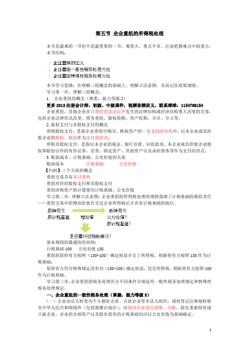 2013注册会计师 注会 CPA 税法 课件 视频 音频 讲义