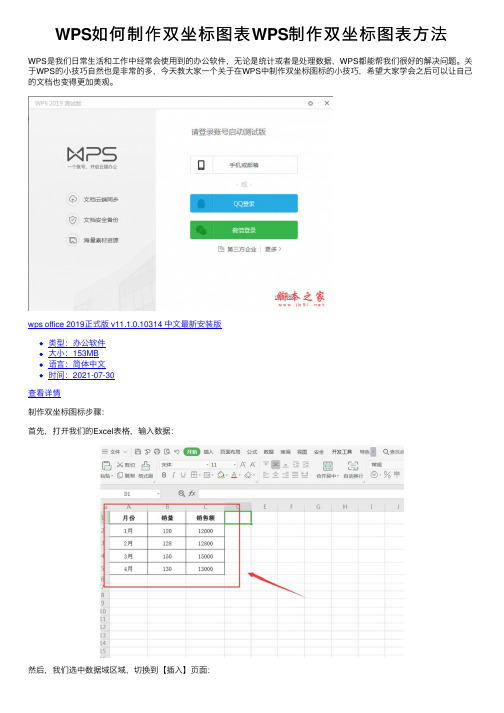 WPS如何制作双坐标图表WPS制作双坐标图表方法