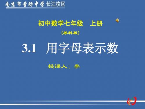 3.1 字母表示数