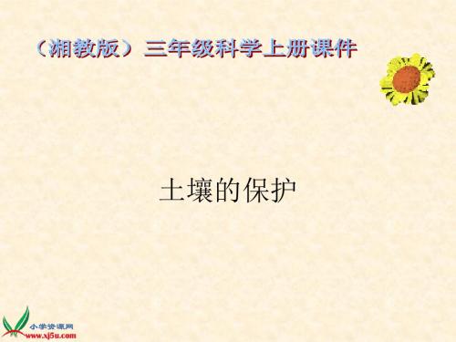 湘教版小学科学三年级上册《土壤的保护》PPT课件