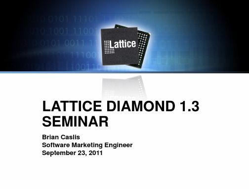 LatticeDiamond官方培训演示课件