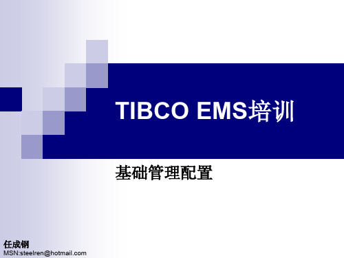 TIBCO EMS培训 - 基础管理配置