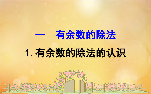 2020版二年级数学下册课件-1.1有余数的除法的认识苏教版 (共12张PPT)