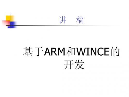 基于ARM和WINCE的开发