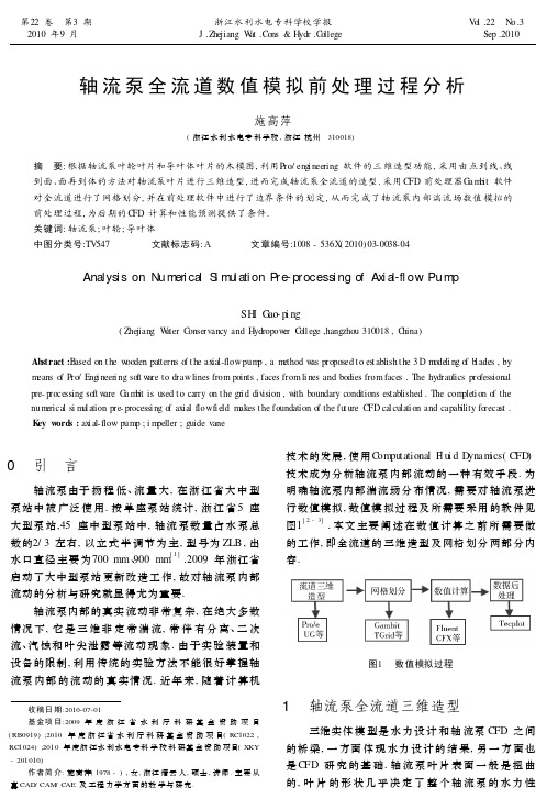 轴流泵全流道数值模拟前处理过程分析