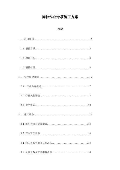 特种作业专项施工方案