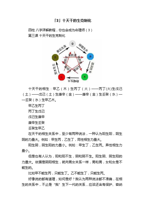 「3」十天干的生克制化