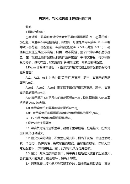 PKPM、YJK结构设计超筋问题汇总