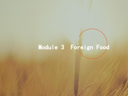 2018届高三英语外研版一轮课件：8-3Module 3 Foreign Food 精品