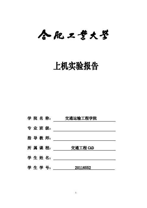 交通工程CAD上机实验报告