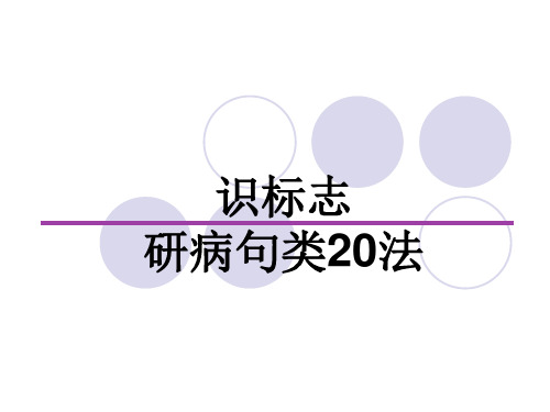 高中语文高考二轮专题复习：《识标志.研病句类20法》课件