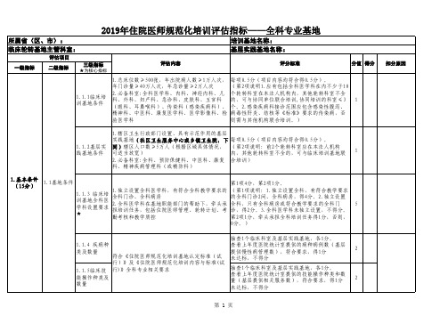 2019年住院医师规范化培训指标全科专业基地.pdf