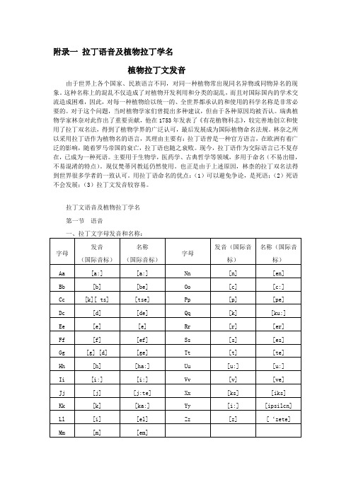 拉丁文发音