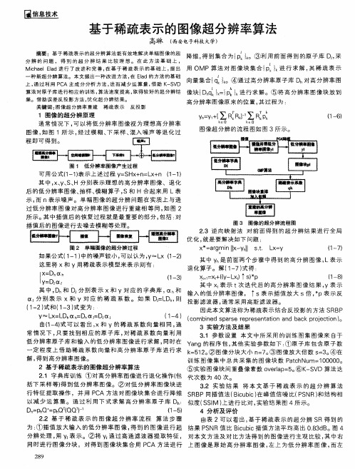 基于稀疏表示的图像超分辨率算法