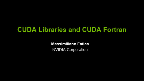 NVIDIA CUDA 库和 CUDA Fortran 用户指南说明书