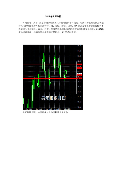 阿不2014年2月外汇市场分析