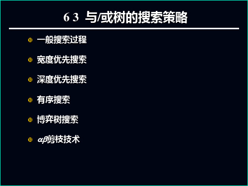 与或树的搜索策略搜索的完备性与效率